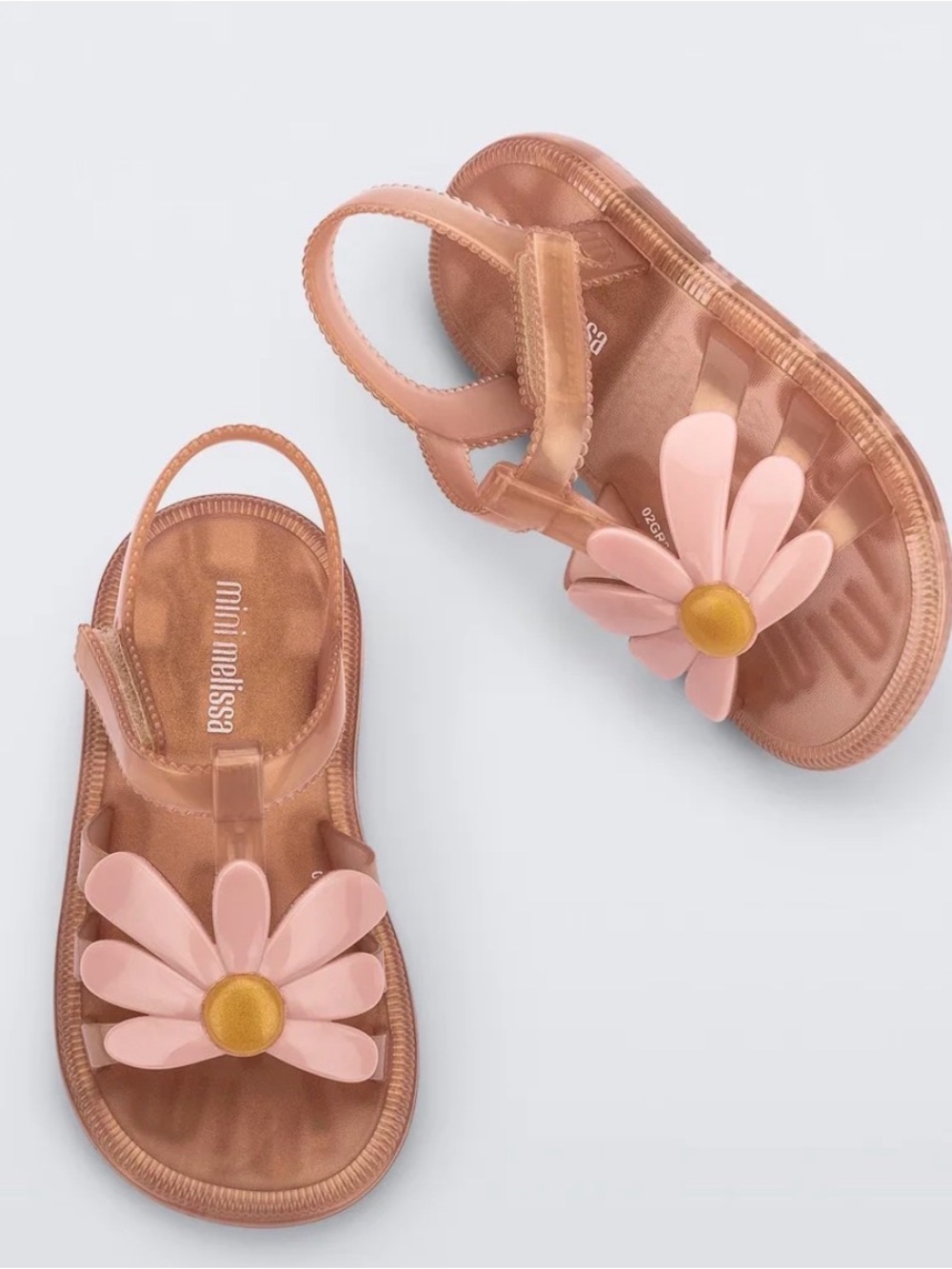 Mini Melissa Daisy Hip Bloom Pink Jelly Sandals Size 6